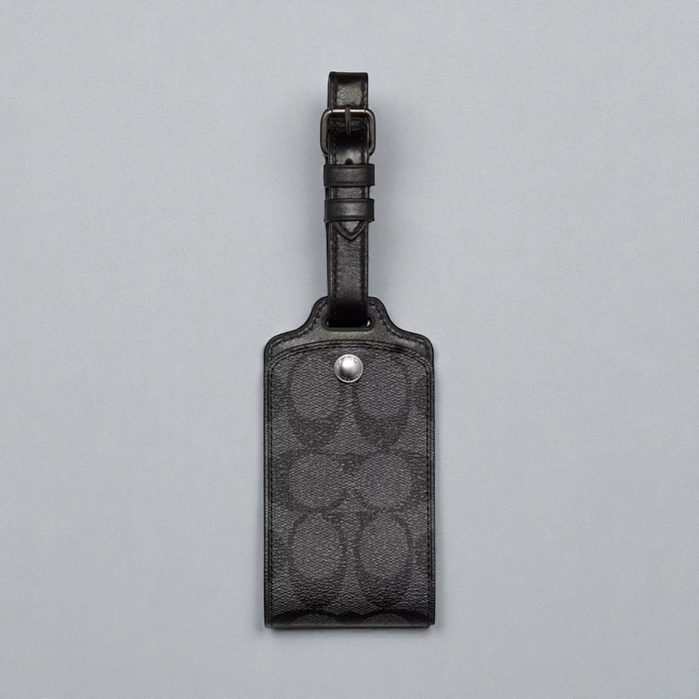 🆕 Coach Luggage Tag In Signature Canvas